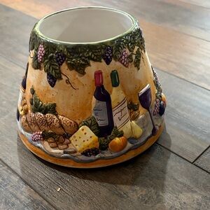 Yankee Candle Tuscan Wine and Cheese Ceramic Candle topper